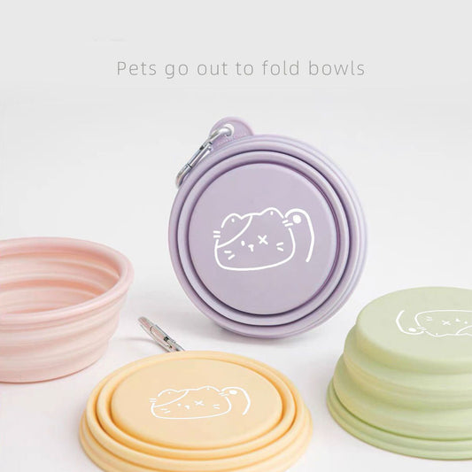 Collapsible Dog Bowls for Travel,  Dog Portable Water Bowl for Dogs Cats Pet Foldable Feeding Watering Dish for Traveling Camping Walking
