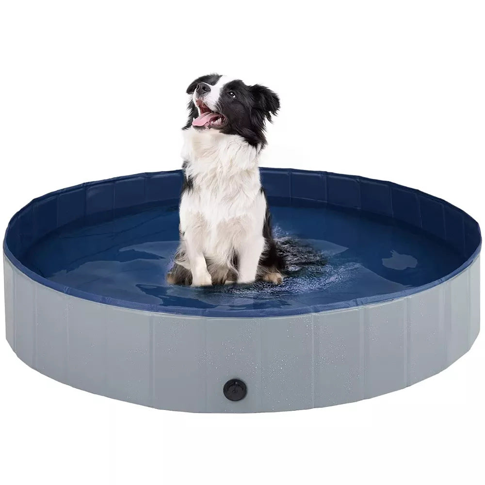Hundepool Welpen, faltbar, Hundepool, Haustierpool, Hundeschwimmbecken, tragbar, geeignet für den Innen- und Außenbereich 